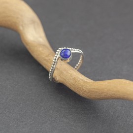 Srebrny pierścionek z lapisem lazuli (rozm.15)