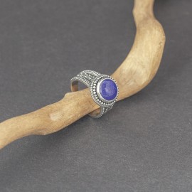 Srebrny pierścionek z lapisem lazuli (rozm.15)