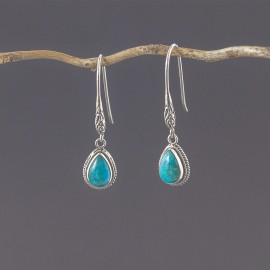 Srebrne kolczyki z turkusem