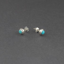Srebrne sztyfty z turkusem
