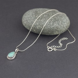 Srebrny naszyjnik z turkusem