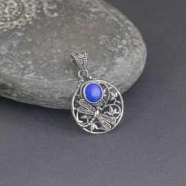 Srebrny wisiorek z lapisem lazuli