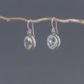 Srebrne kolczyki z ametystem