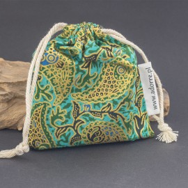 Duży woreczek na biżuterię - szmaragd