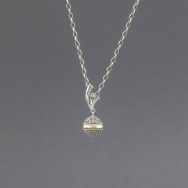 Srebrny wisiorek ze złotem 18K