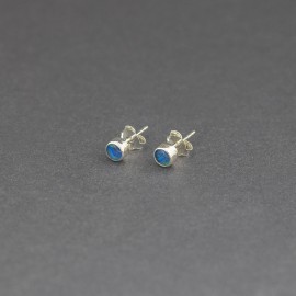 Srebrne sztyfty z opalem australijskim