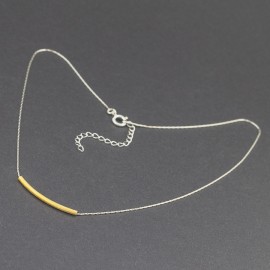 Srebrny naszyjnik ze złotem