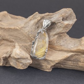 Srebrny wisiorek z kwarcem rutylowym