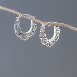 Srebrne ozdobne kolczyki