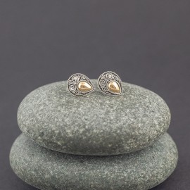 Srebrne sztyfty ze złotem 18K