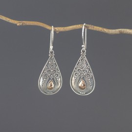 Srebrne kolczyki ze złotem 18K