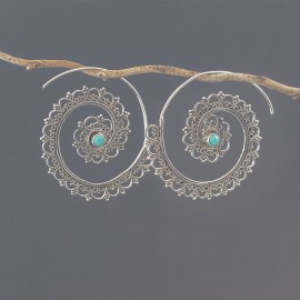 Srebrne kolczyki z turkusem