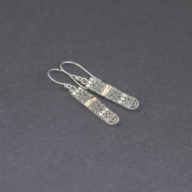 Srebrne kolczyki ze złotem 18K