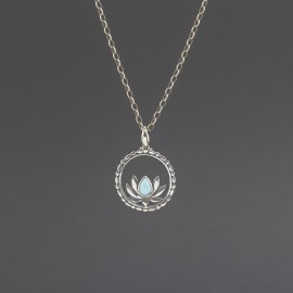 Srebrny wisiorek z larimarem