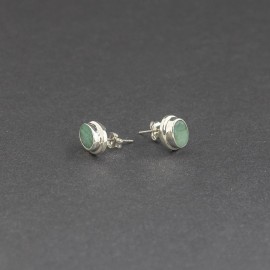 Srebrne sztyfty ze szmaragdem