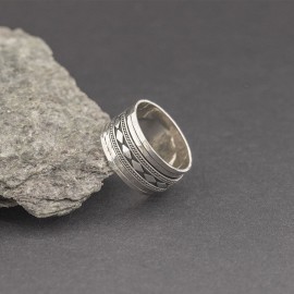 Srebrna męska obrączka