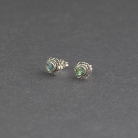 Srebrne sztyfty z muszlą paua