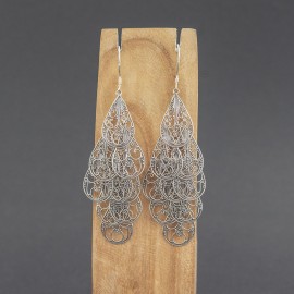 Srebrne kolczyki w orientalnym stylu