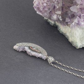 Srebrny wisior z ametystem