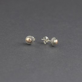 Srebrne sztyfty ze złotem 18k