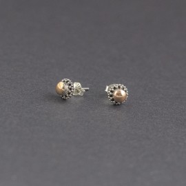 Srebrne sztyfty ze złotem 18k