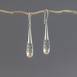 Srebrne kolczyki z perłami