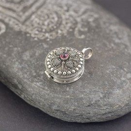 Srebrny sekretnik z granatem