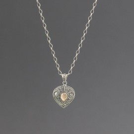 Srebrny wisiorek ze złotem 18K