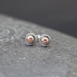 Srebrne sztyfty ze złotem 18K