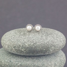 Srebrne sztyfty z perłami