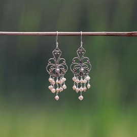 Srebrne kolczyki z perłami