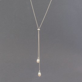Srebrny naszyjnik z perłami