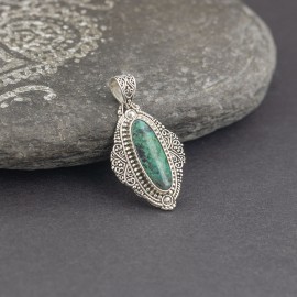 Srebrny wisiorek z turkusem