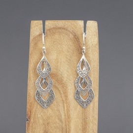 Srebrne ażurowe kolczyki