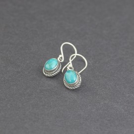 Srebrne kolczyki z turkusem