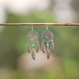 Srebrne kolczyki z turkusem