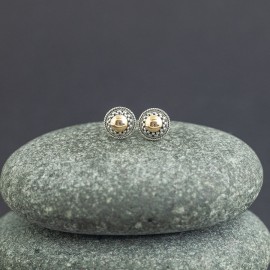 Srebrne sztyfty ze złotem 18K