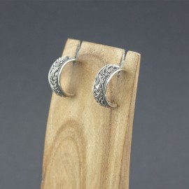 Srebrne kolczyki w orientalnym stylu