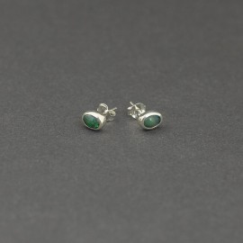 Srebrne sztyfty z opalem etiopskim