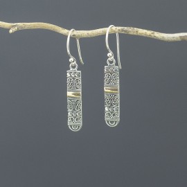 Srebrne kolczyki ze złotem 18K