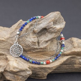 Srebrna bransoletka w stylu etno