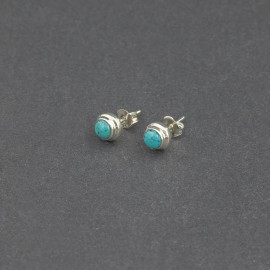 Srebrne sztyfty z turkusem