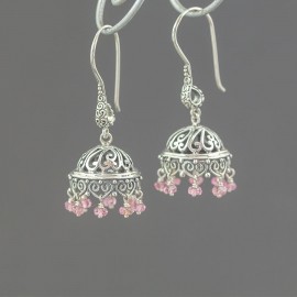 Srebrne kolczyki z turmalinem