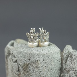 Srebrne kolczyki z perłami