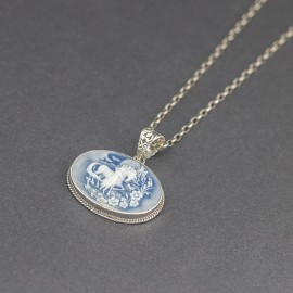 Srebrny wisiorek z agatem