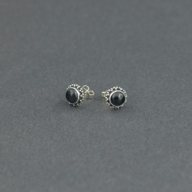 Srebrne sztyfty z onyksem