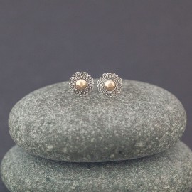 Srebrne sztyfty ze złotem 18K