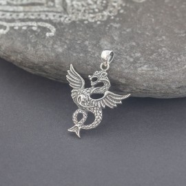 Srebrny smok - wisior