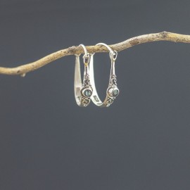 Srebrne kolczyki z topazem mystic