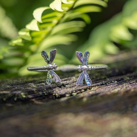 Srebrna bransoletka z muszlą paua